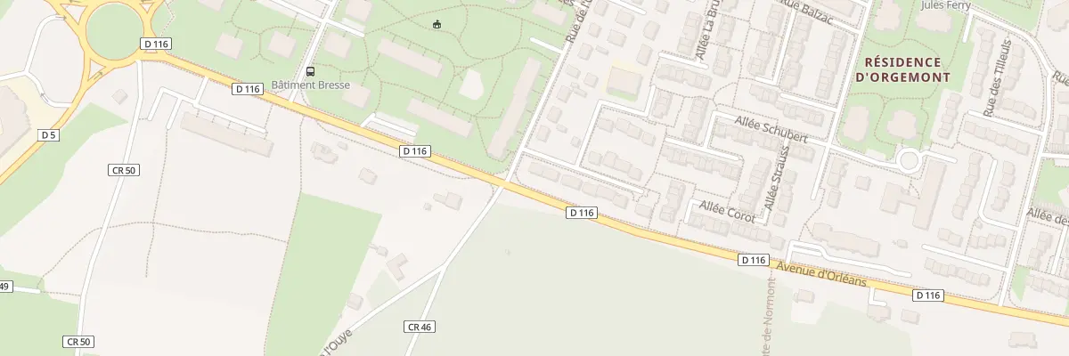 Plan du 2 All Jean Jacques Rousseau à Dourdan