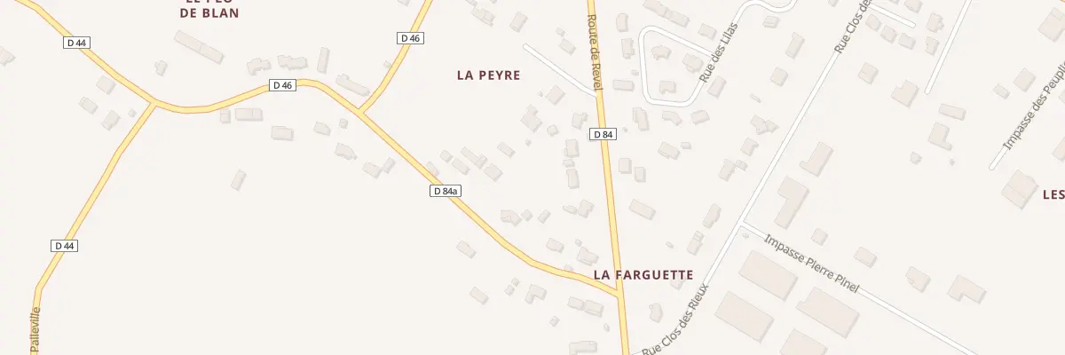 Plan du 7 Rte de la Farguette à Blan