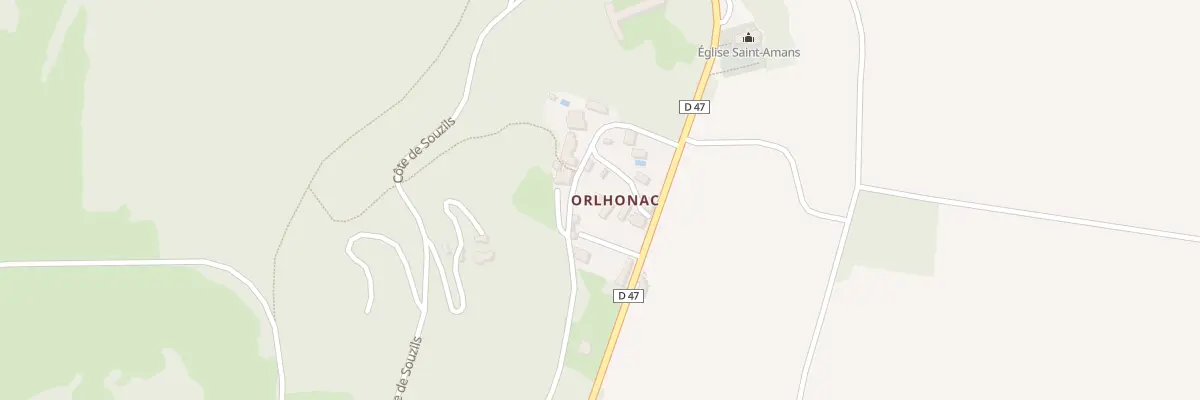 Plan du 5171 Orlhonac à La Rouquette