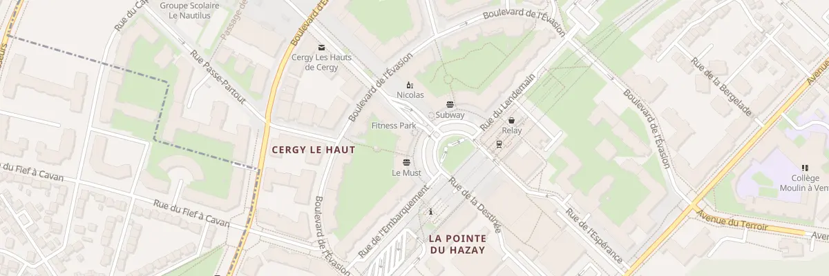 Plan du 3 Rue du Lendemain à Cergy