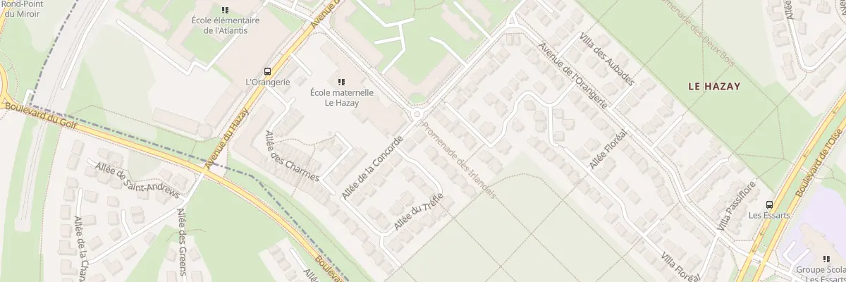 Plan du 1 All de la Concorde à Cergy
