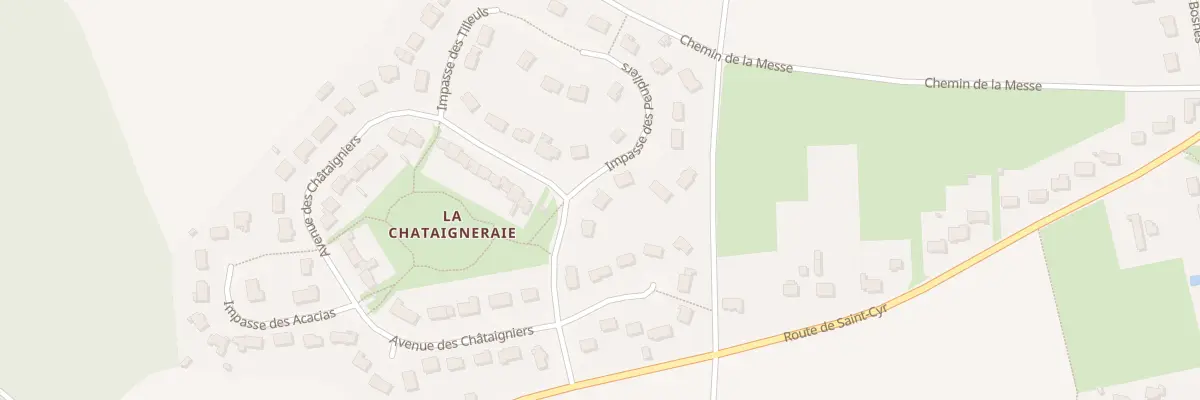 Plan du 2 Imp des Peupliers à Sandillon