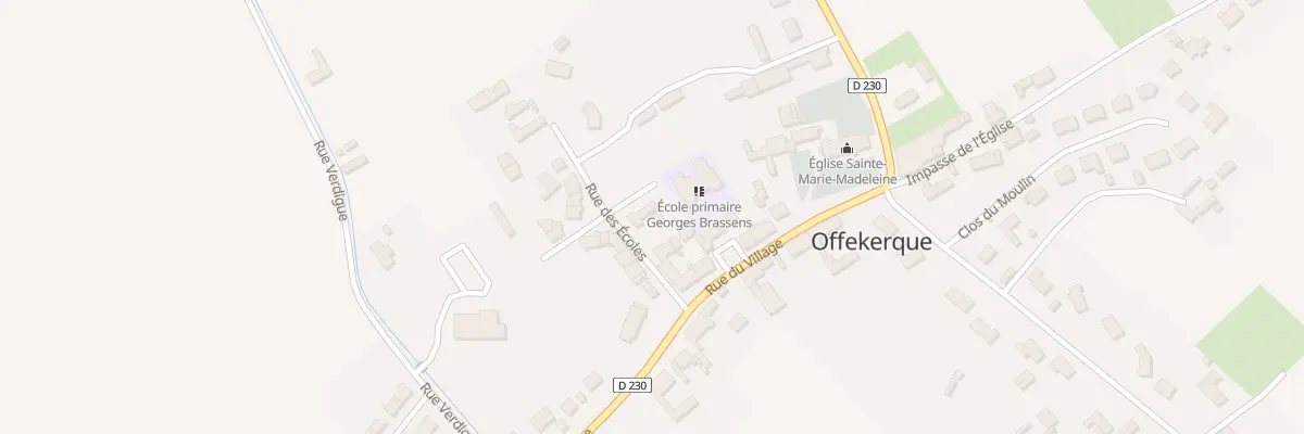 Plan du 6 Rue des Ecoles à Offekerque