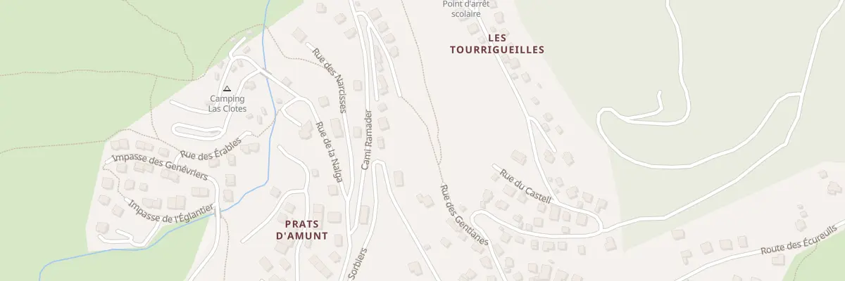 Plan de la Rue des Sorbiers à Égat
