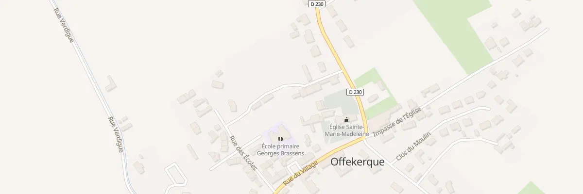Plan du 3 Rue de la Gare à Offekerque