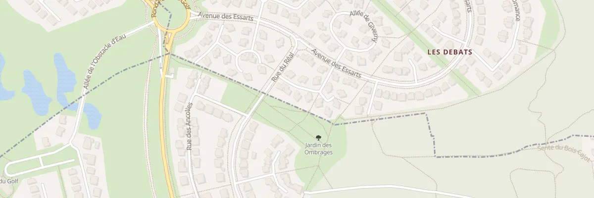 Plan du 15 All des Nymphéas à Cergy