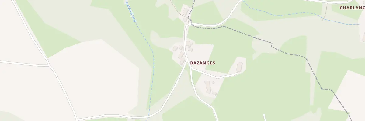 Plan du 1 Bazange à Roches