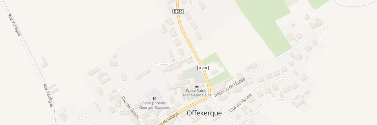 Plan du 1 Rue de la Gare à Offekerque