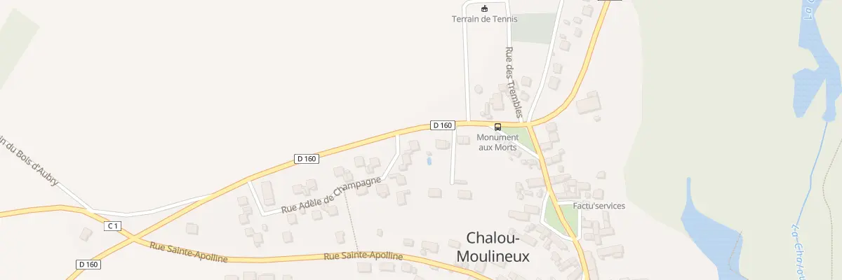 Plan du 1 Rue Adèle de Champagne à Chalou-Moulineux