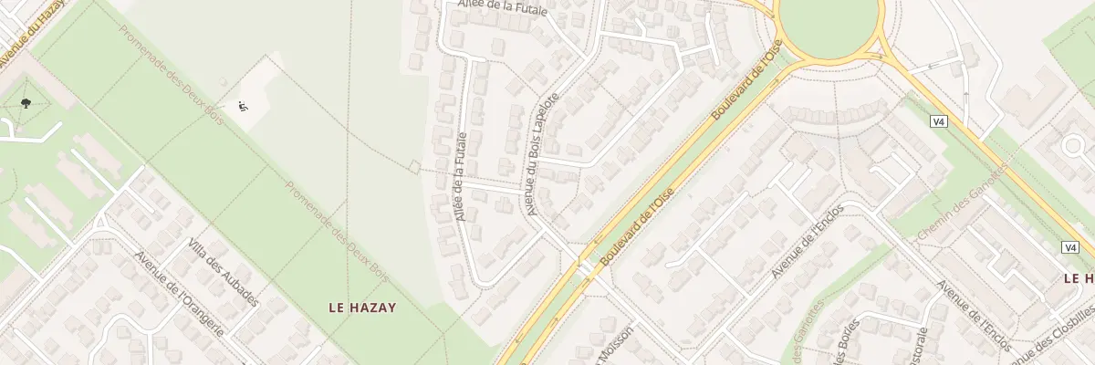 Plan du 2 All du Tapis Vert à Cergy