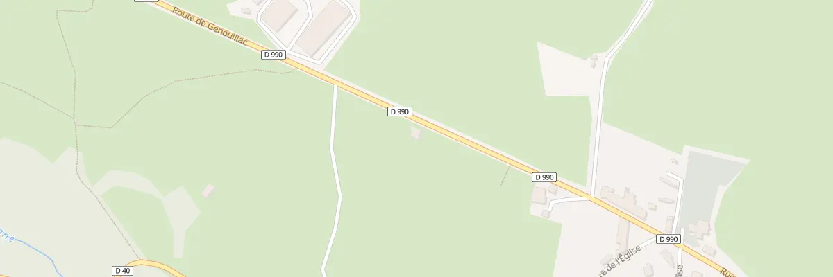 Plan du 1 Rte de Genouillac à Châtelus-Malvaleix