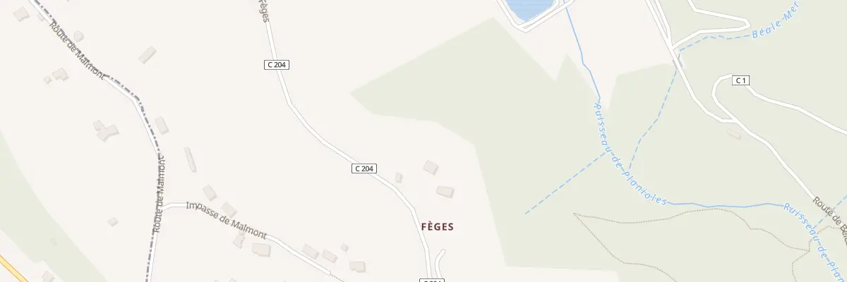 Plan du 240 Imp de Fèges à Planioles