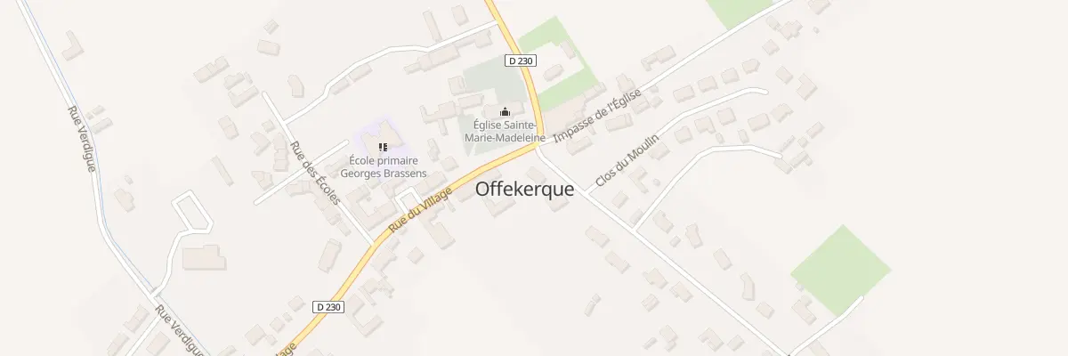 Plan du 2 Rue du Moulin à Offekerque