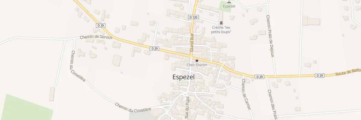 Plan de la Rue du Moulin à Espezel