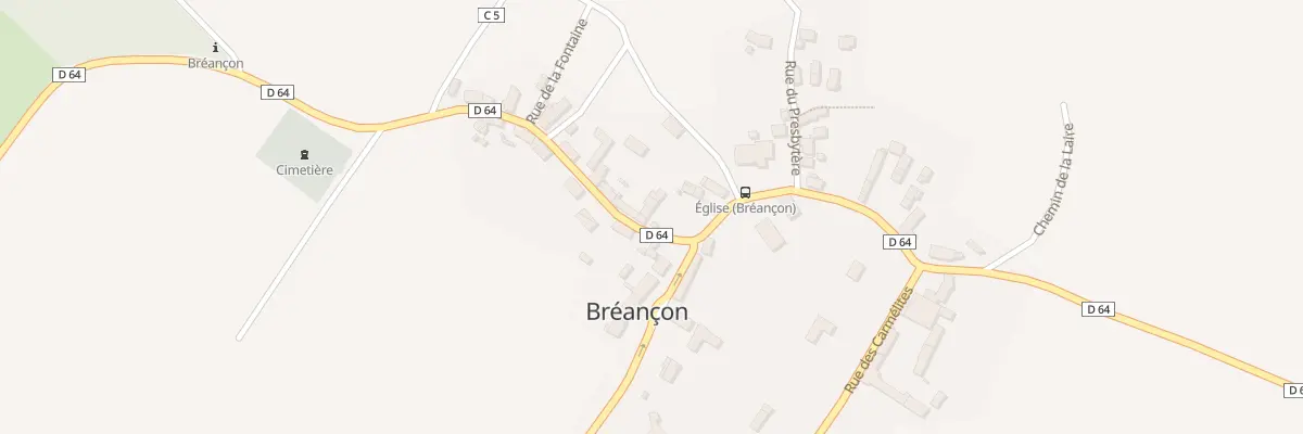 Plan du 1 Rue de l’Eglise à Bréançon