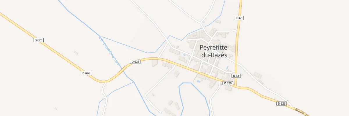 Plan du 14 Av de Limoux Mirepoix à Peyrefitte-du-Razès