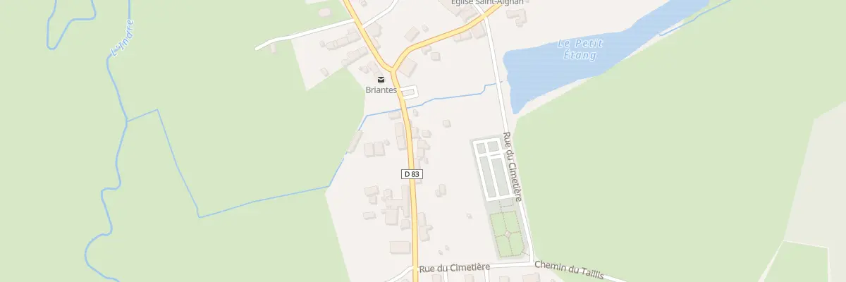 Plan du 11 Rue de la Poste à Briantes
