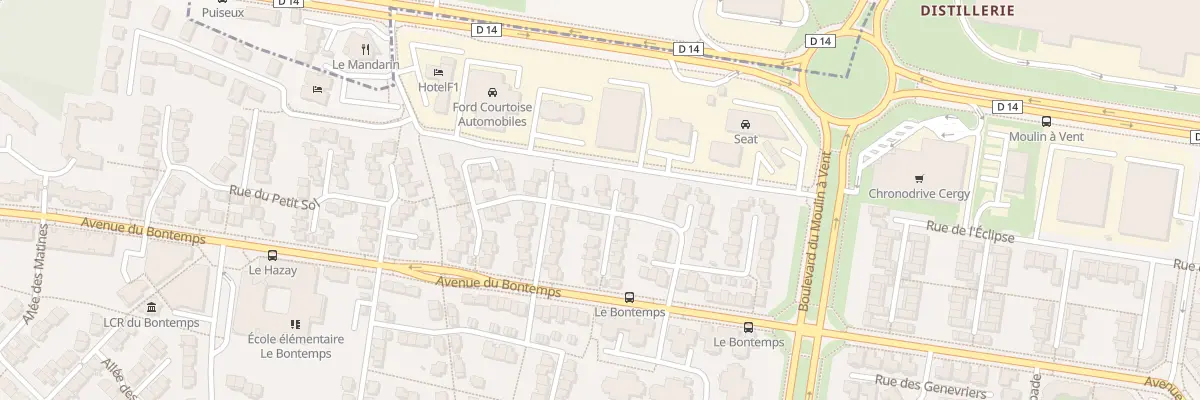 Plan du 44 Rue du Buisson Prunelle à Cergy