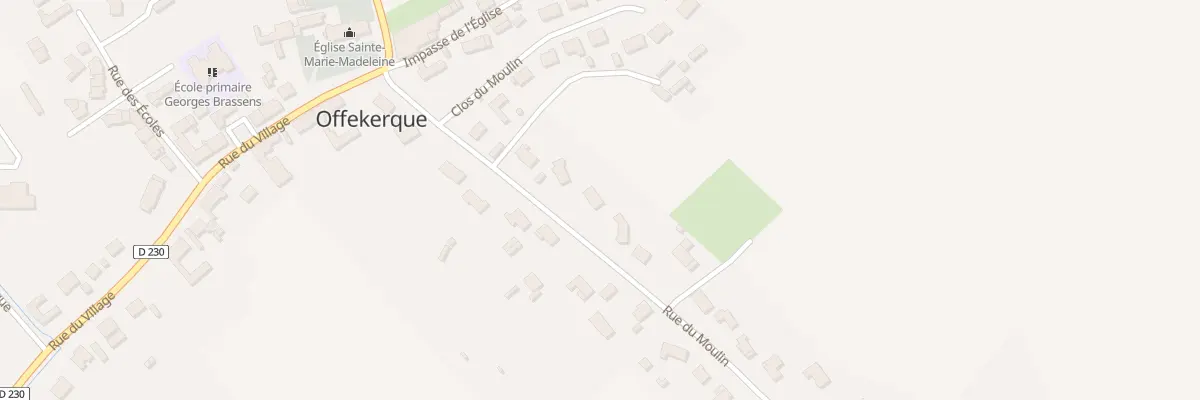 Plan du 13 Rue du Moulin à Offekerque