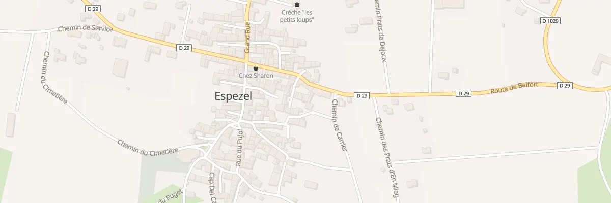 Plan du Village à Espezel