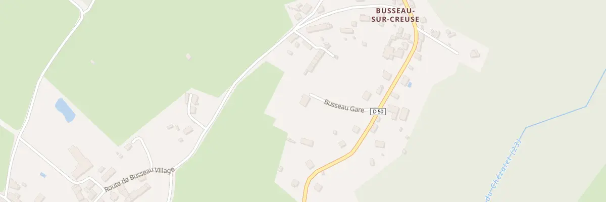 Plan du 34 Rte de Busseau Gare à Ahun
