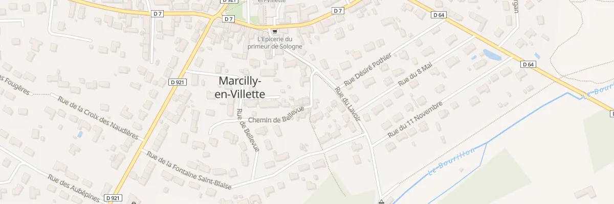 Plan du 105 Che de Bellevue à Marcilly-en-Villette
