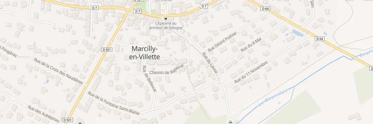Plan du 105B Che de Bellevue à Marcilly-en-Villette