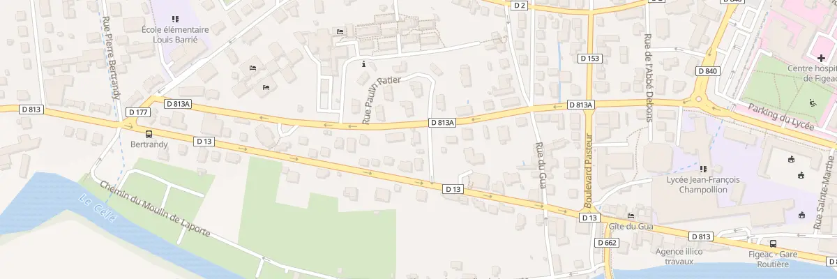 Plan du 9002 Rue Paulin Ratier à Figeac