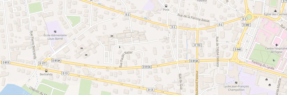 Plan du 8 Rue Paulin Ratier à Figeac