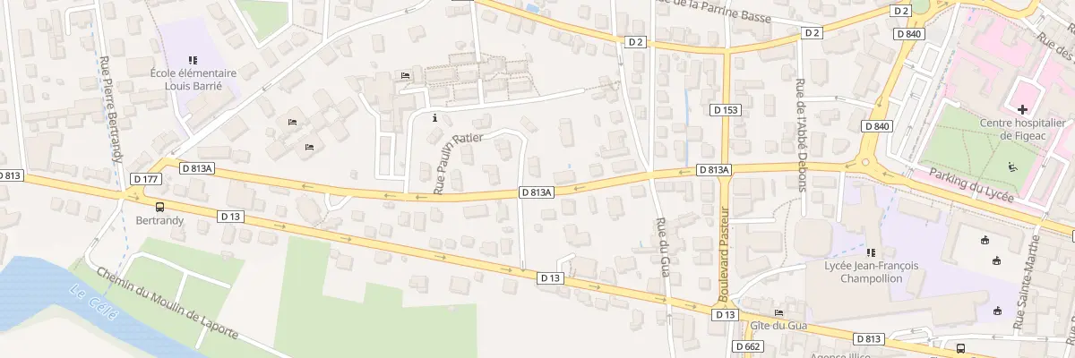 Plan du 2 Rue Paulin Ratier à Figeac