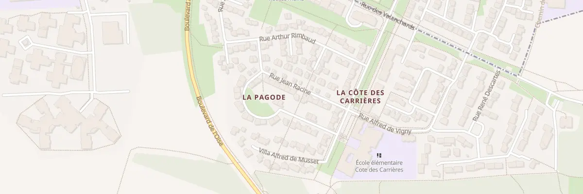 Plan du 13 Rue Jean Racine à Jouy-le-Moutier