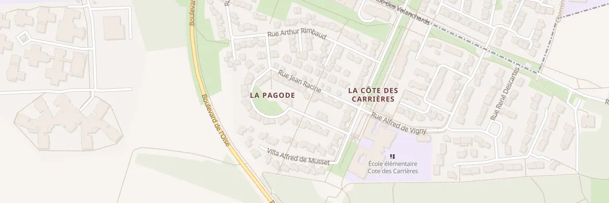 Plan du 11 Rue Jean Racine à Jouy-le-Moutier