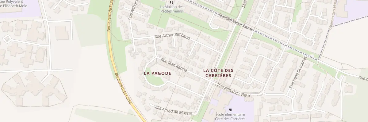Plan du 12 Rue Jean Racine à Jouy-le-Moutier