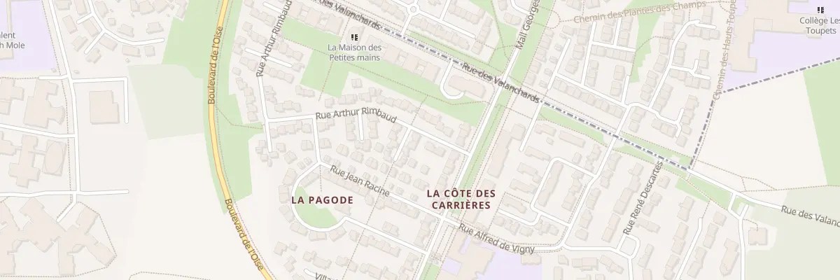 Plan du 100 Rue Arthur Rimbaud à Jouy-le-Moutier