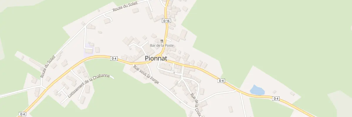 Plan du 2 Pl de la Mairie à Pionnat