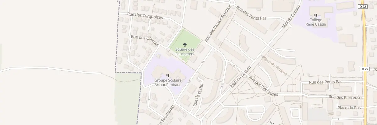Plan du 2 Rue des Feucherets à Chanteloup-les-Vignes