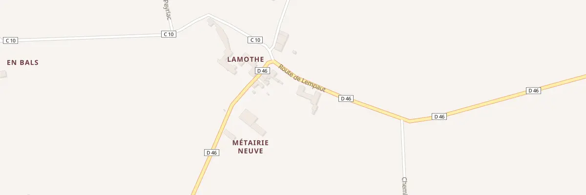 Plan du 2 Rte de Lempaut à Blan