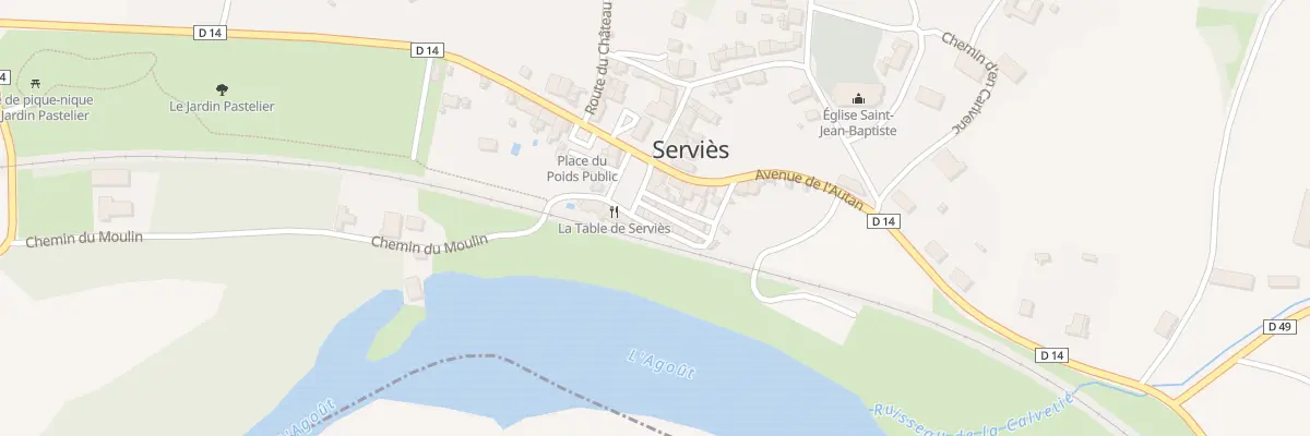 Plan du 5 Rue des Pêcheurs à Serviès