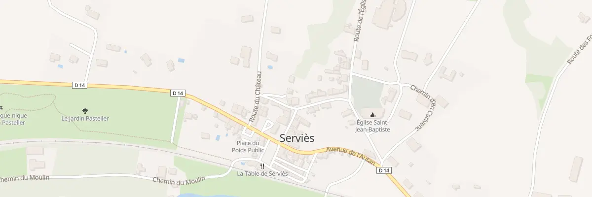 Plan du 8 Rue Centrale à Serviès
