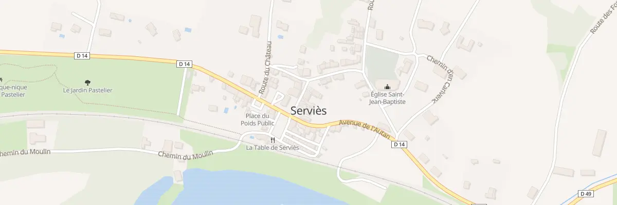 Plan du 2 Rue Centrale à Serviès
