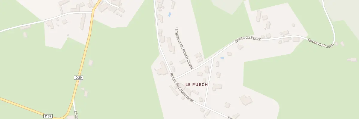 Plan du 15 Au Puech Ouest à Gorses