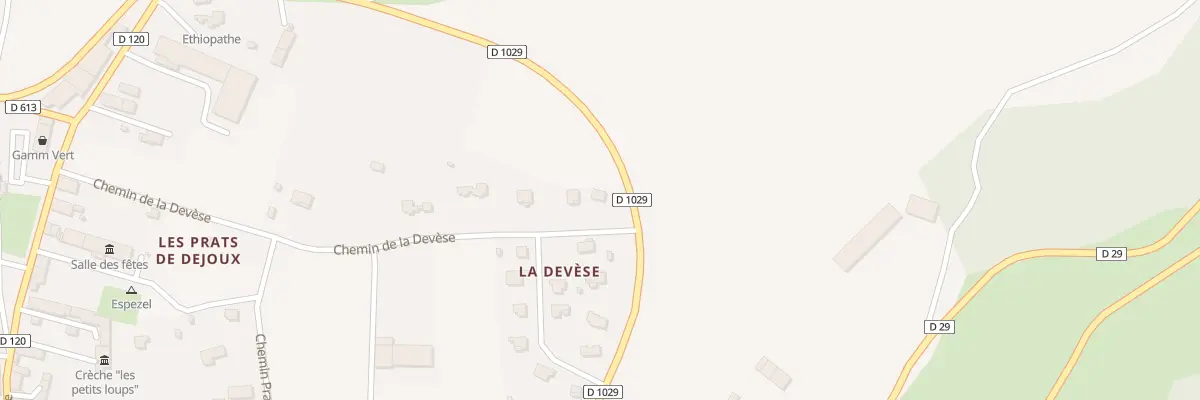 Plan de La Devese à Espezel