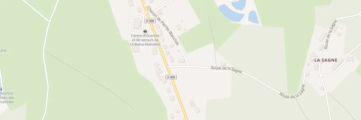 Plan du 3 Rte de la Sagne à Châtelus-Malvaleix