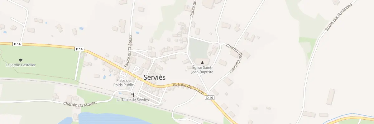 Plan du 95 Rte de l’Eglise à Serviès