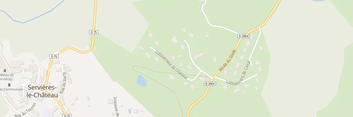 Plan du 14 Lotissement Communal à Servières-le-Château