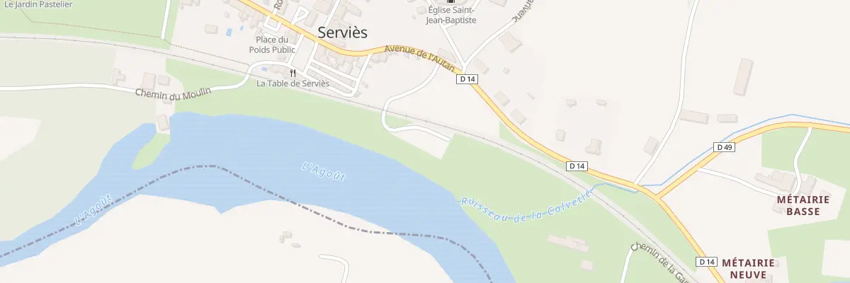 Plan du 5158 La Plano à Serviès