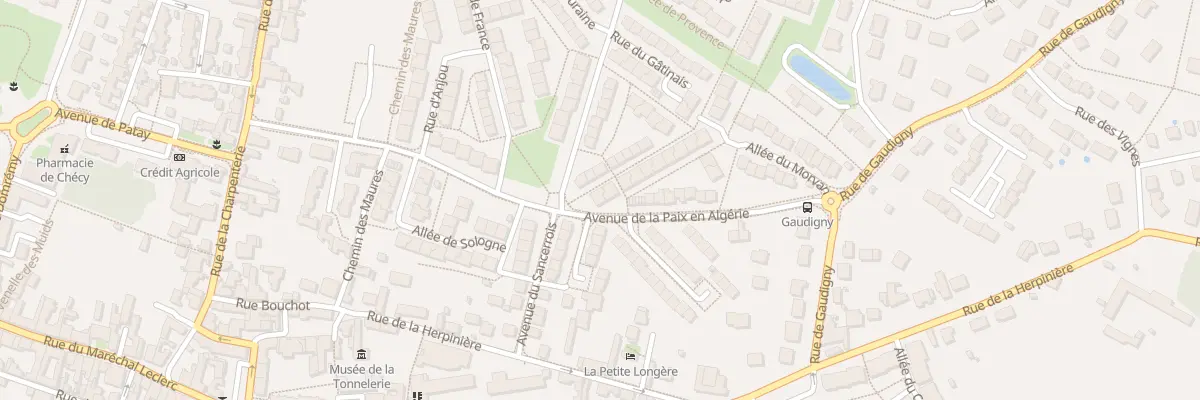 Plan du 1 All de Bourgogne à Chécy