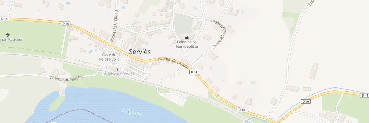 Plan du 470 Av de l’Autan à Serviès