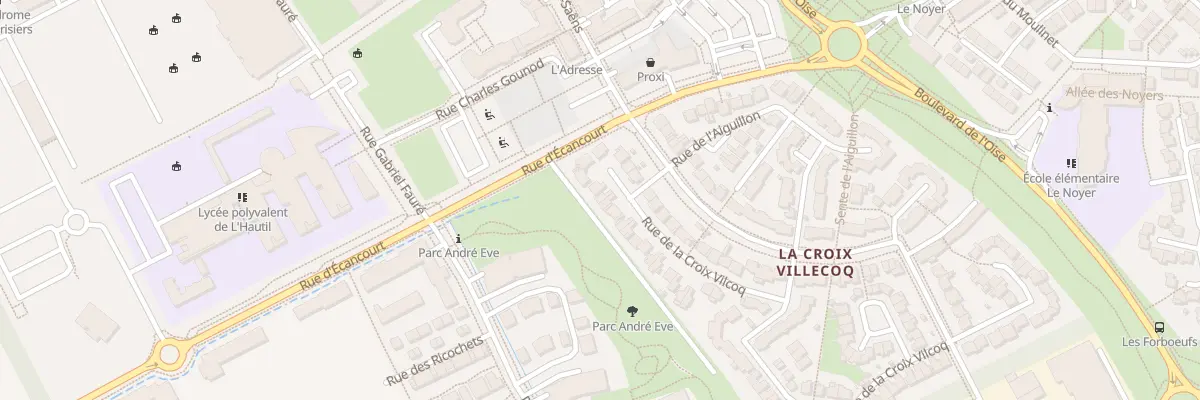 Plan du 16 Rue de la Croix Villecoq à Jouy-le-Moutier