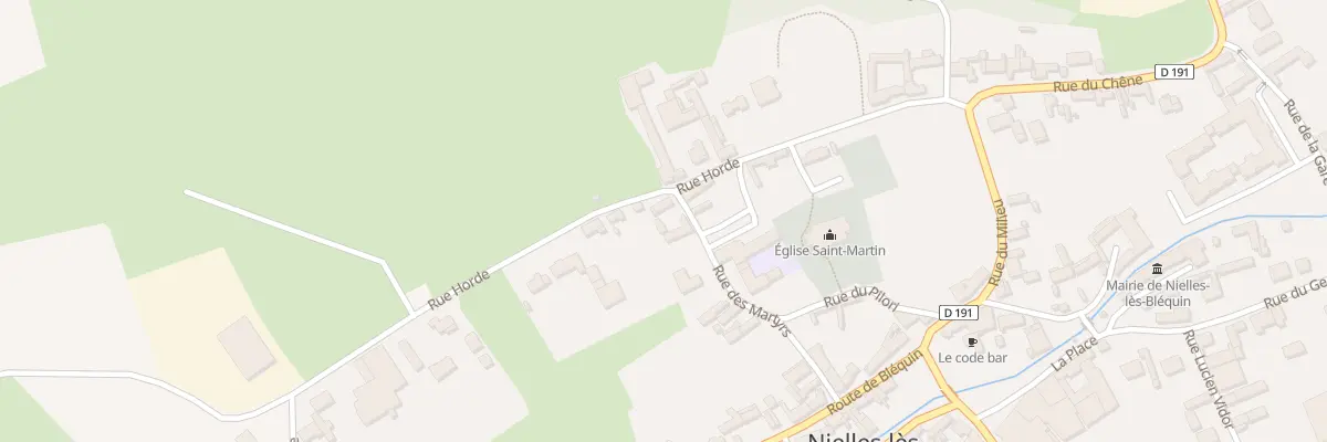 Plan du 13 Rue des Martyrs à Nielles-lès-Bléquin
